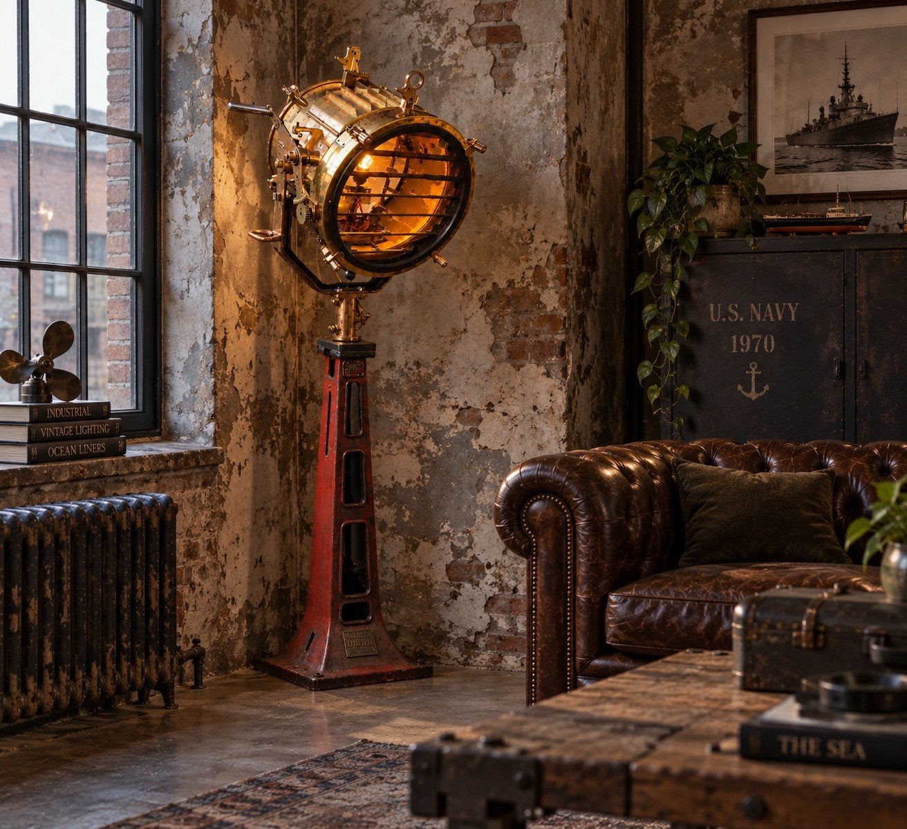 Francis Searchlight –  maritieme scheeps lamp., Ophalen