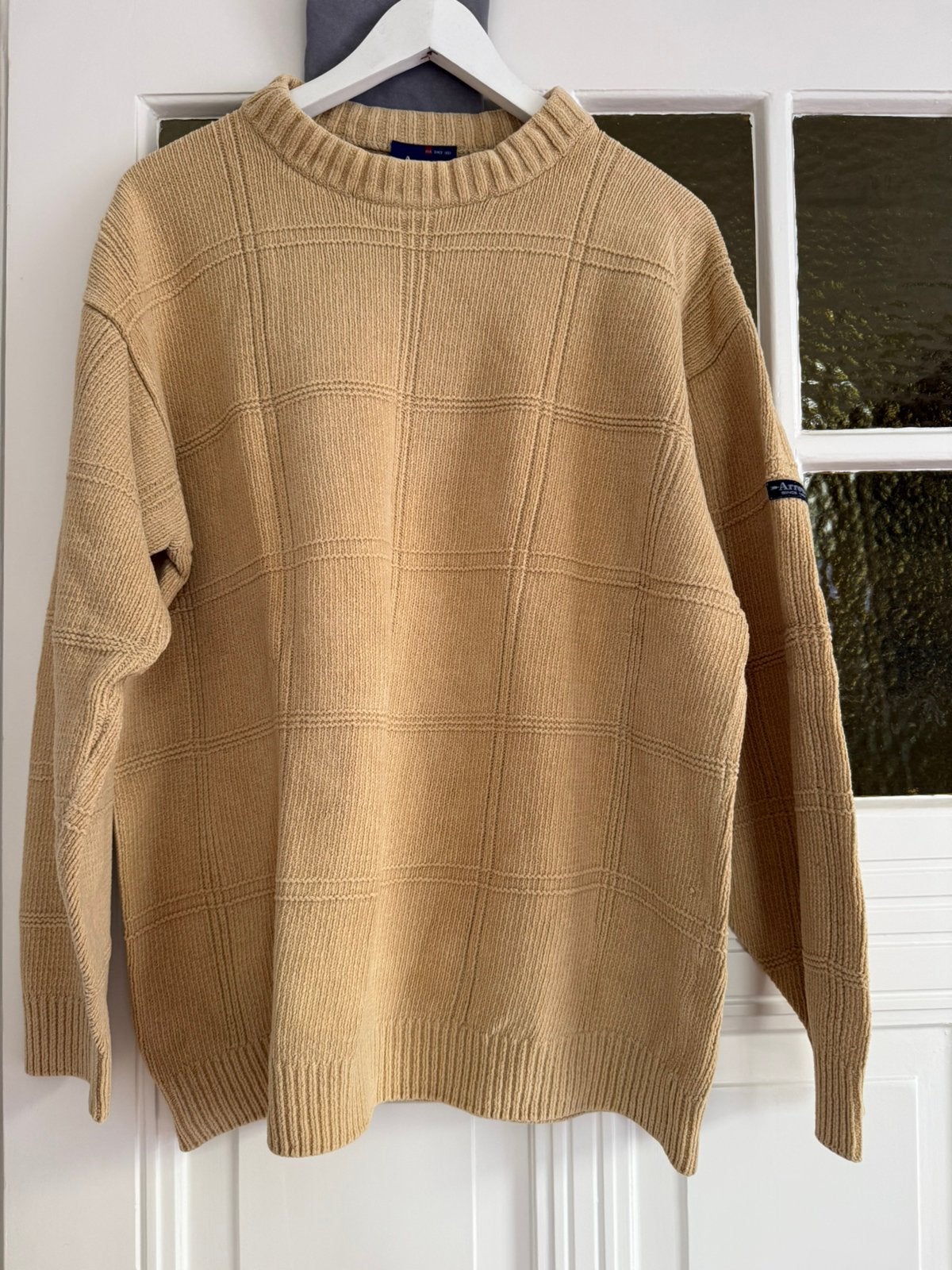 Arrow Heren Trui XL Beige/okergeel, werkje Geblokt, Kleding | Heren, Ophalen of Verzenden, Gedragen, Maat 56/58 (XL), Overige kleuren