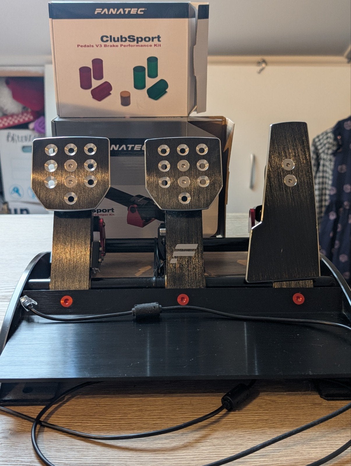 Fanatec Clubsport V3 pedalen incl. damper kit en perfor. kit, Ophalen, Gebruikt, Fanatec, SimLab, GRID, Trak Racer, Simucube