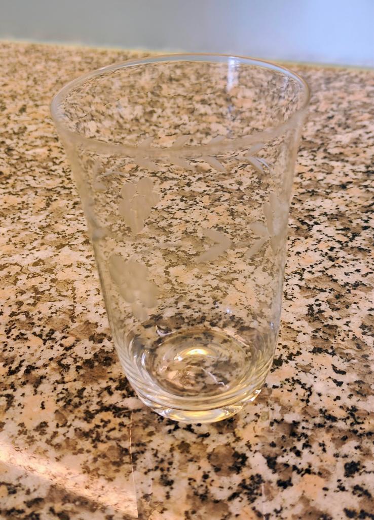 Kristallen gegraveerde limonade glazen te koop, Verzamelen, Ophalen, Zo goed als nieuw, Overige typen