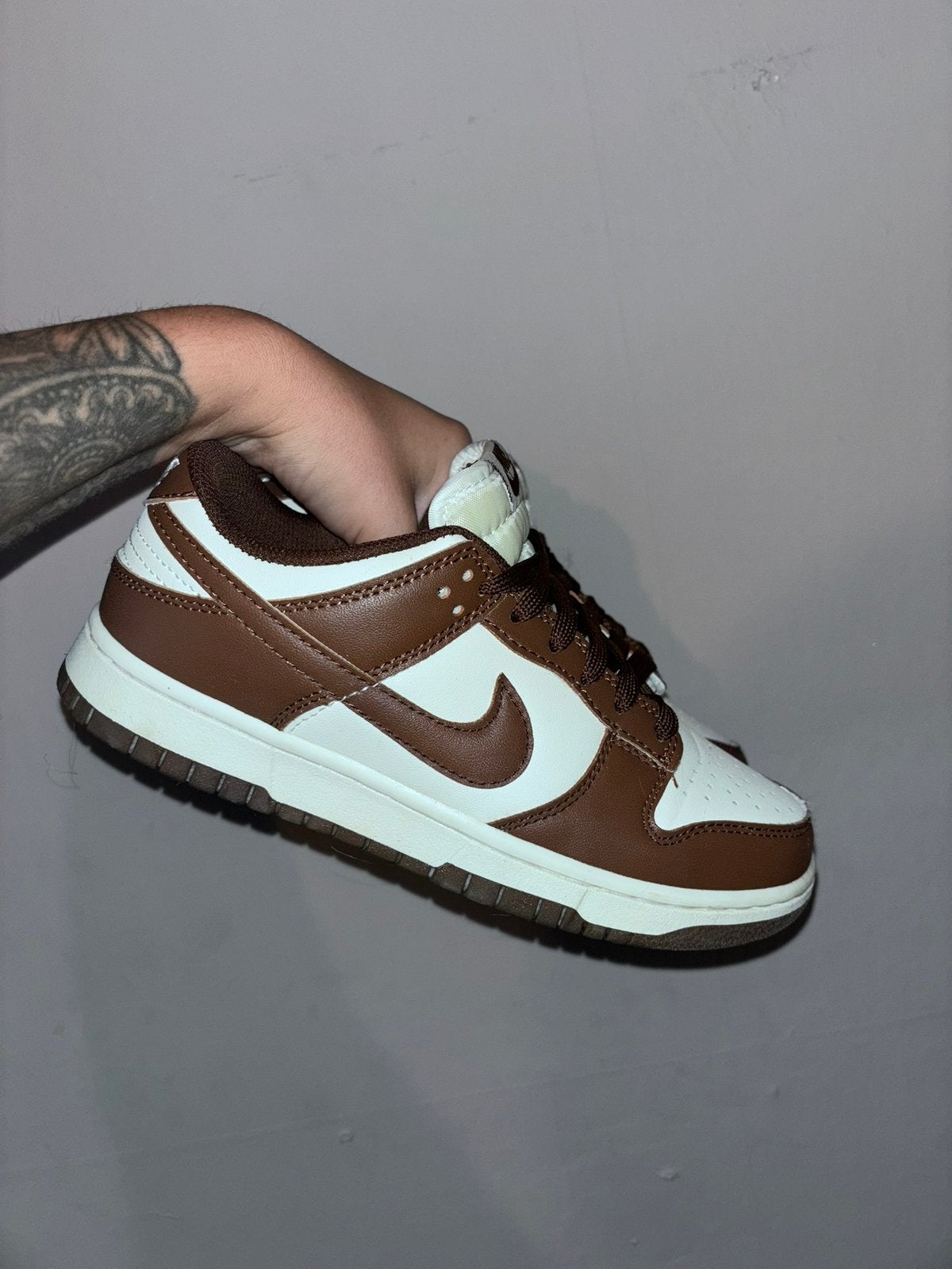 Bruine nike dunk schoenen sneakers, Verzenden, Bruin, Sneakers of Gympen