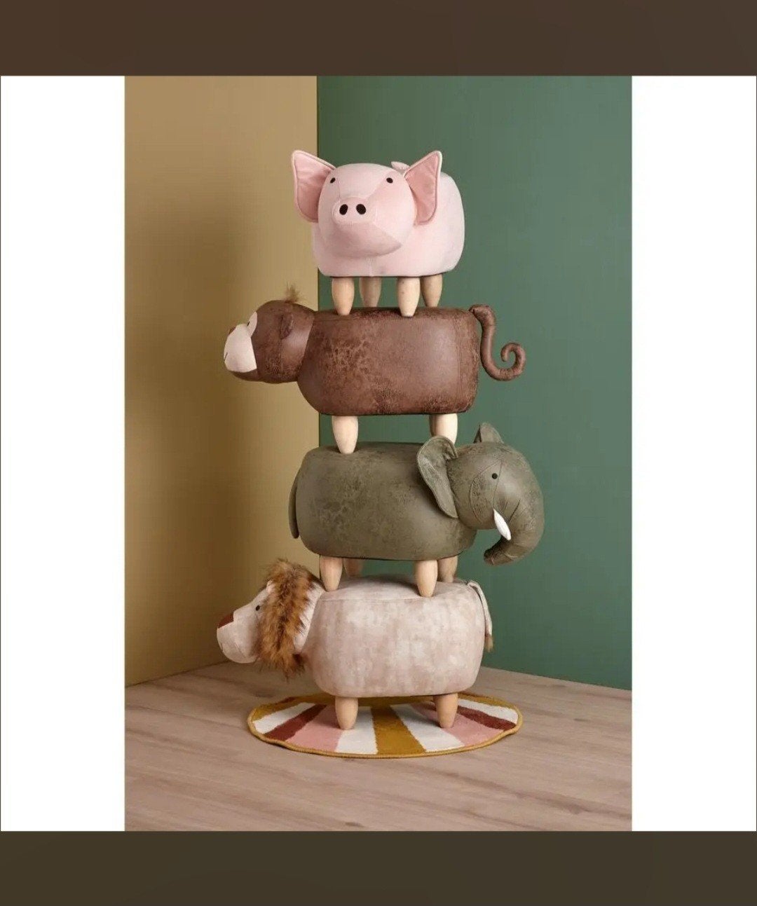 Mooie Aap poef - kinderkamer accessoire, Ophalen, Zo goed als nieuw, Hout