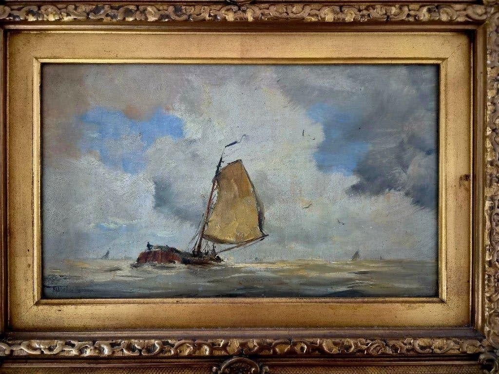 Hobbe Smith olieverf op paneel, Antiek en Kunst, Ophalen, Origineel werk, Impressionistisch, Olieverf