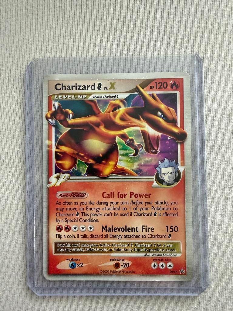 Charizard G LV.X Pokémon Kaart DP45, Ophalen of Verzenden, Gebruikt, Overige typen