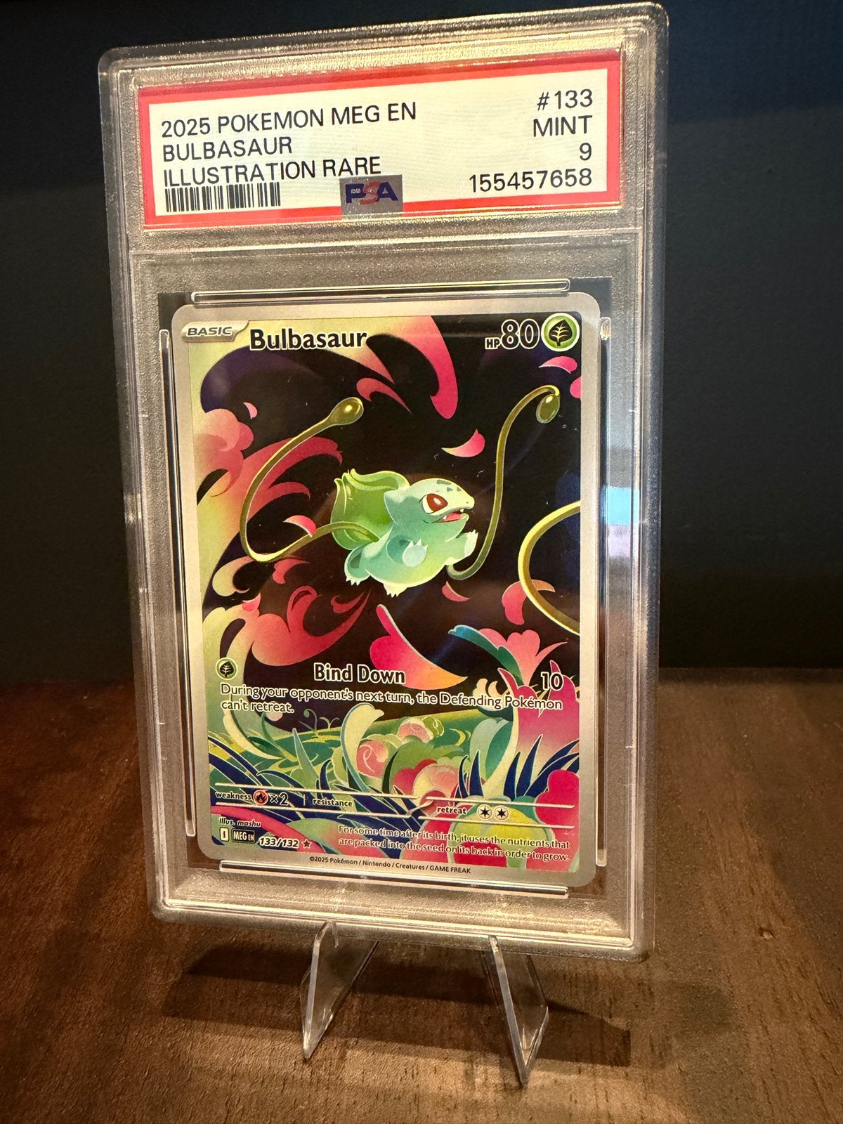Bulbasaur MEG133 - PSA9, Ophalen of Verzenden, Nieuw, Losse kaart