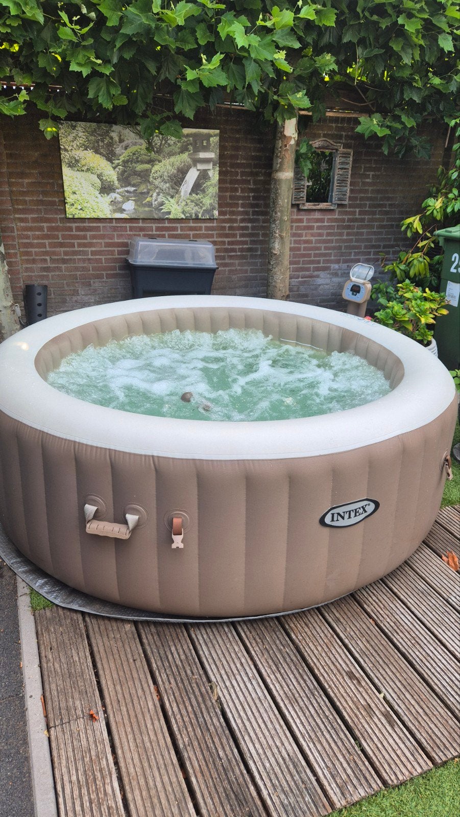Intex PureSpa Opblaasbare Jacuzzi 4pers., Ophalen, Gebruikt, Filter, Opblaasbaar