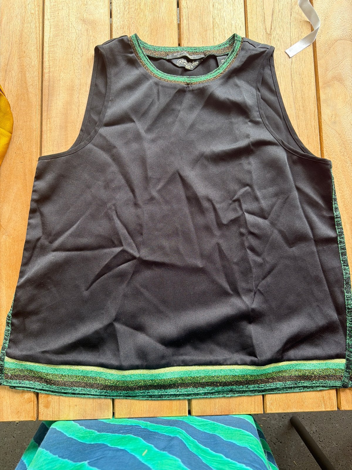 Scotch & Soda Maison Scotch Zwarte Top Maat S, Zwart, Ophalen of Verzenden, Zo goed als nieuw, Maat 36 (S)