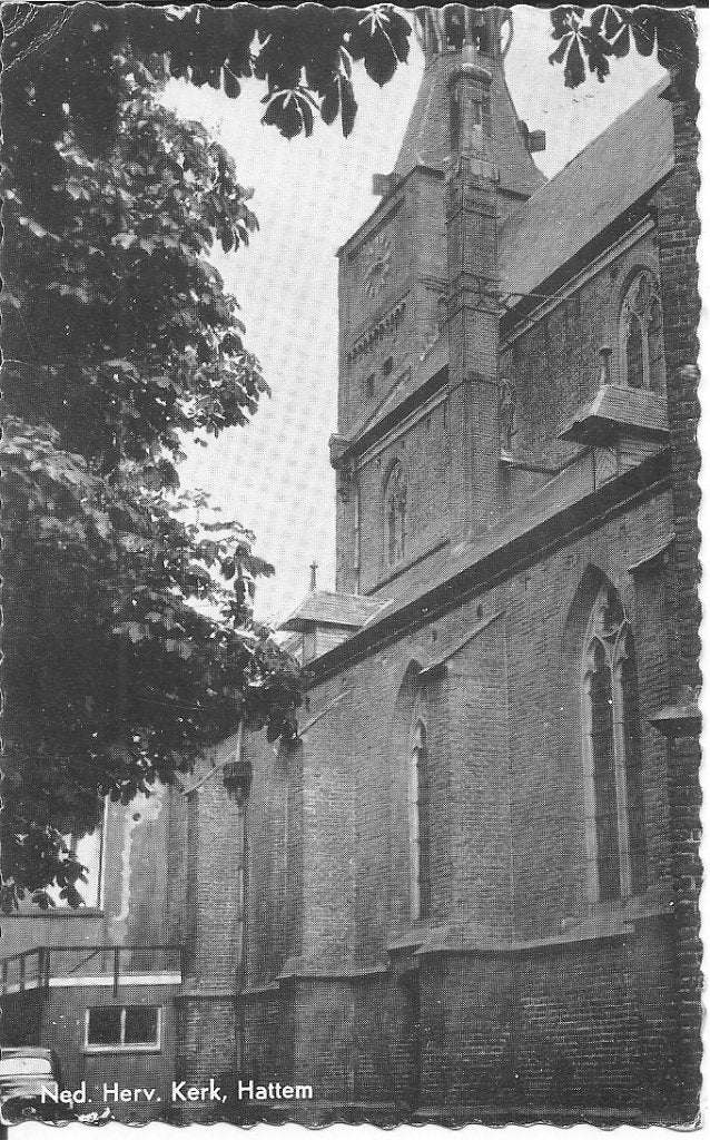 Oude ansichtkaart Ned. Herv. Kerk, Hattem - Gelopen 1961, Ophalen of Verzenden, 1960 tot 1980, Gelopen, Gelderland
