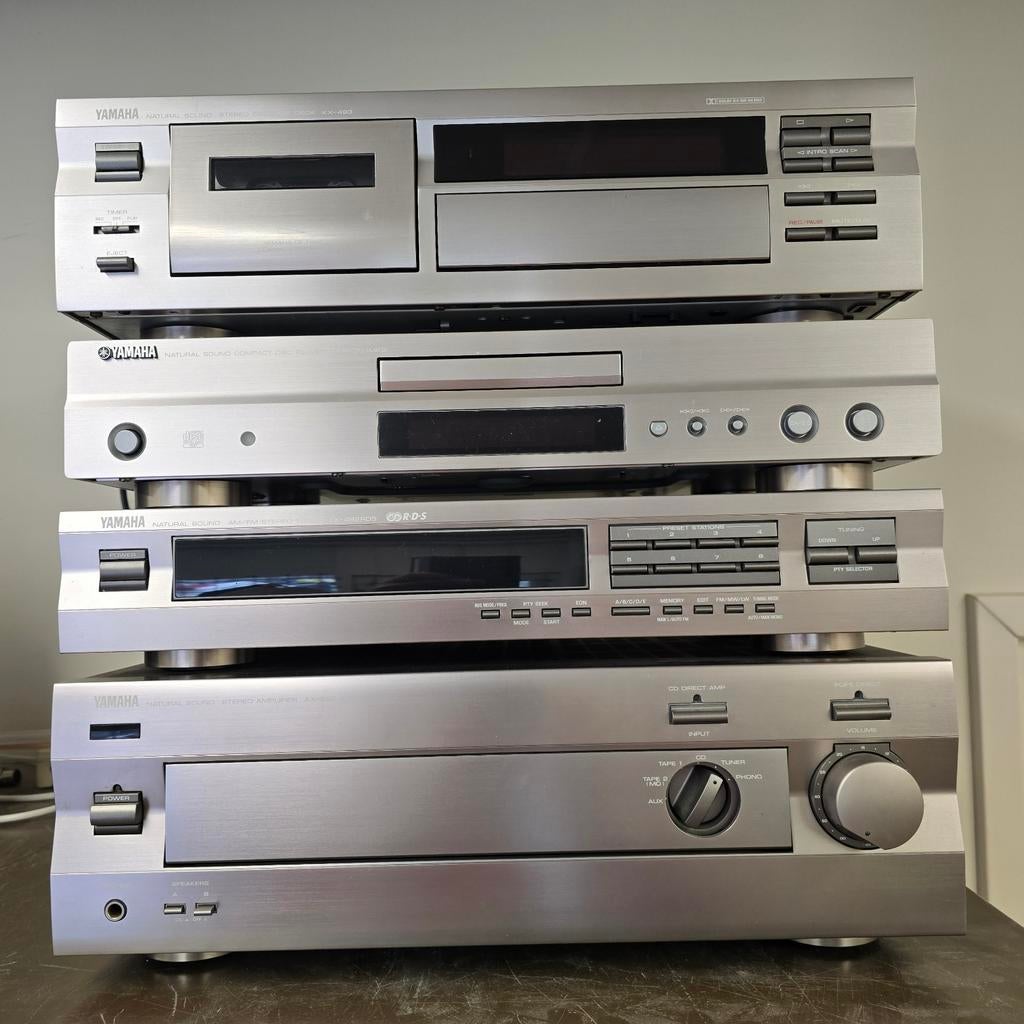 Yamaha set, verste AX-592, tuner TX-492RDS,CD sp, cas KX-493, Gebruikt, Tuner of Radio, Losse componenten, Ophalen