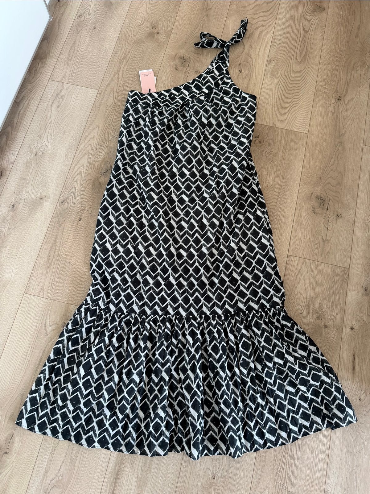 Nieuw! Studio Anneloes Scottie graphic poplin dress L, Zwart, Maat 42/44 (L), Nieuw, Ophalen of Verzenden