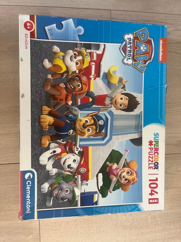 Paw Patrol Supercolor Maxi Puzzle 104 stukjes, Ophalen of Verzenden, Meer dan 50 stukjes, Gebruikt, 4 tot 6 jaar