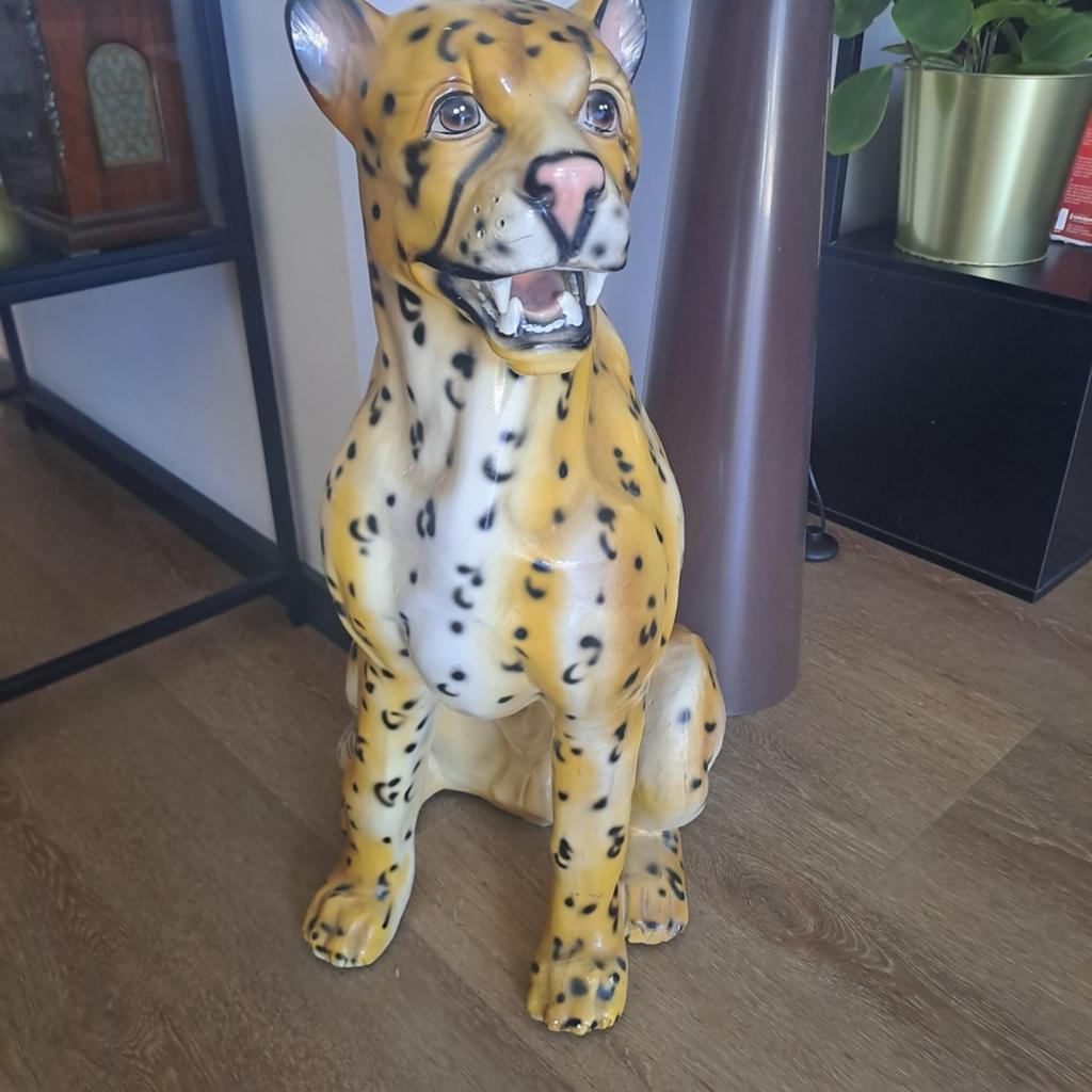 Mooie vintage panter beeld - 68cm hoog, Overige materialen, Vintage, Minder dan 50 cm, Ophalen of Verzenden