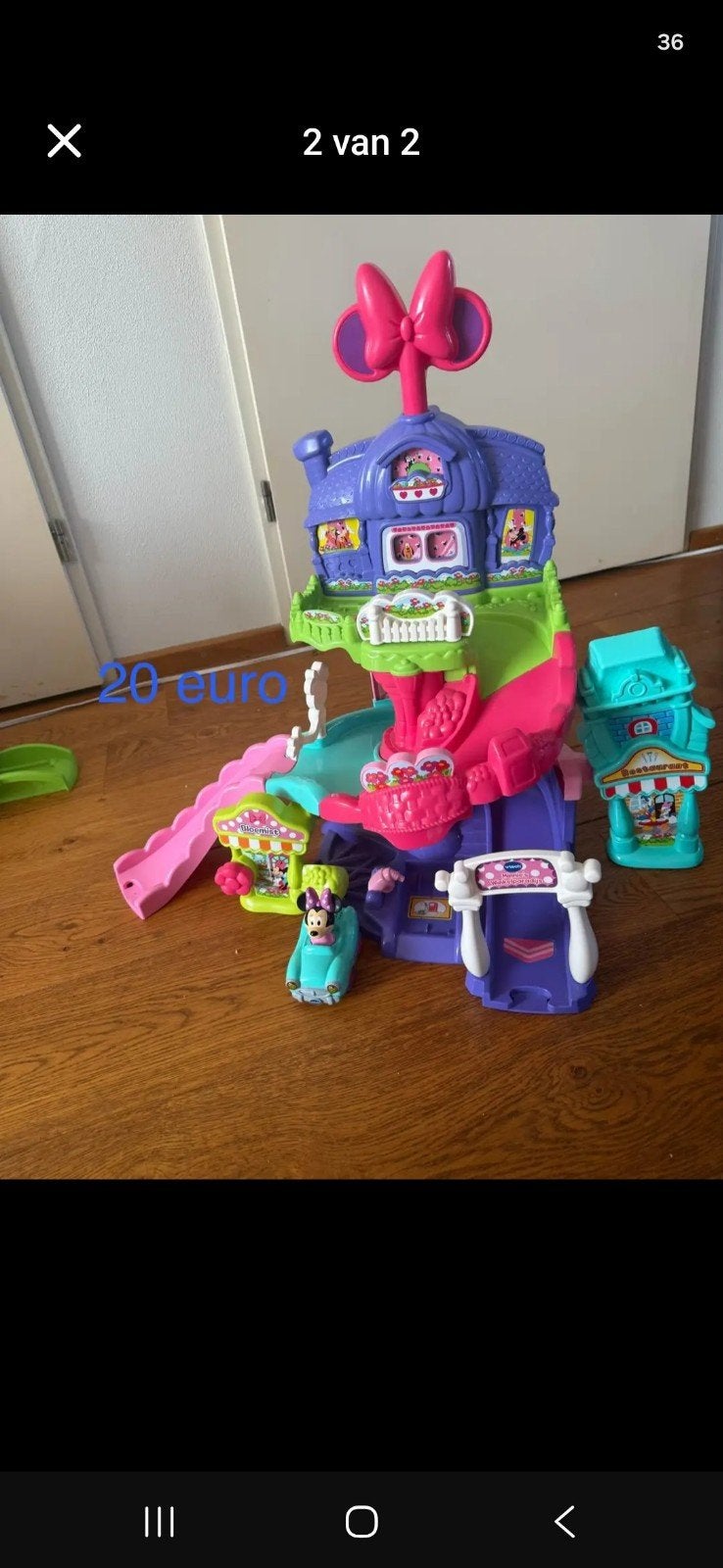 vtech toettoet auto's disney minnie mouse, Kinderen en Baby's, Ophalen of Verzenden, Zo goed als nieuw, 6 maanden tot 2 jaar