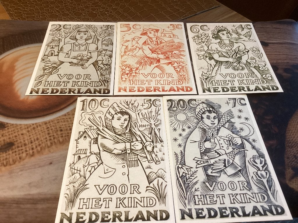 No2929 Kaarten Voorloper kind  Nederland jaargangen fdc 1963, Verzenden, Onbeschreven, Nederland