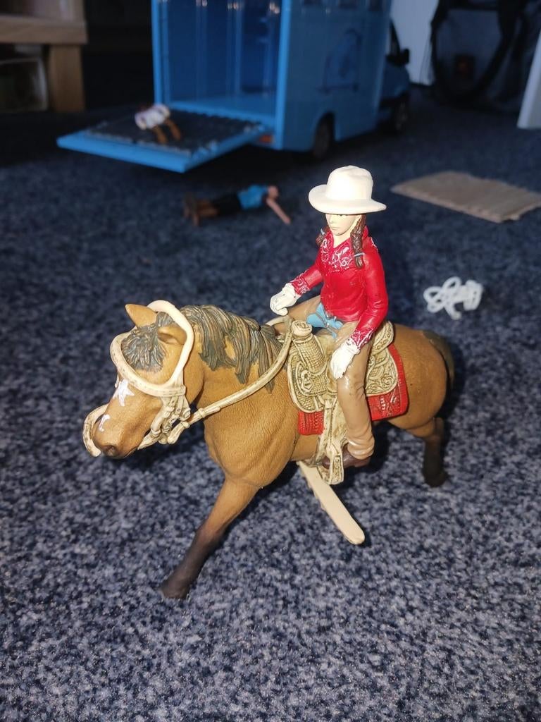 Schleich Western Set: Paard met Ruiter, Ophalen of Verzenden, Gebruikt, Jongen of Meisje