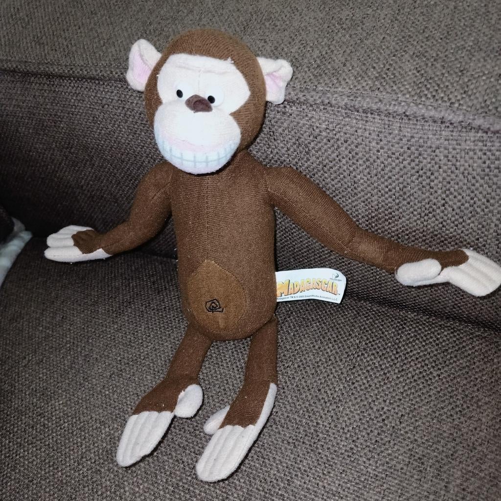 Madagascar aap, vintage, dreamworks animation, 2005., Kinderen en Baby's, Speelgoed | Knuffels en Pluche, Overige merken, Overige karakters
