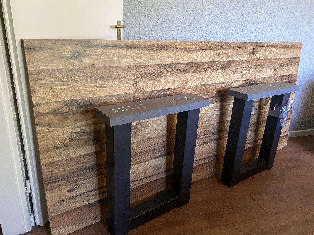 Eettafel, Huis en Inrichting, Tafels | Eettafels, Ophalen, Gebruikt, 200 cm of meer, 50 tot 100 cm