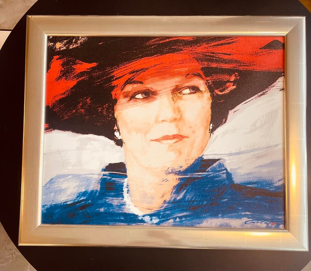 Originele zeefdruk portret Koningin Beatrix * met certificaa, Ophalen of Verzenden
