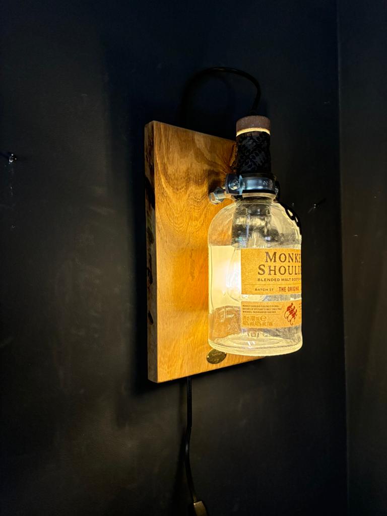 Monkey shoulder wandlamp, Ophalen of Verzenden, Nieuw, Glas, Mancave, vaderdag