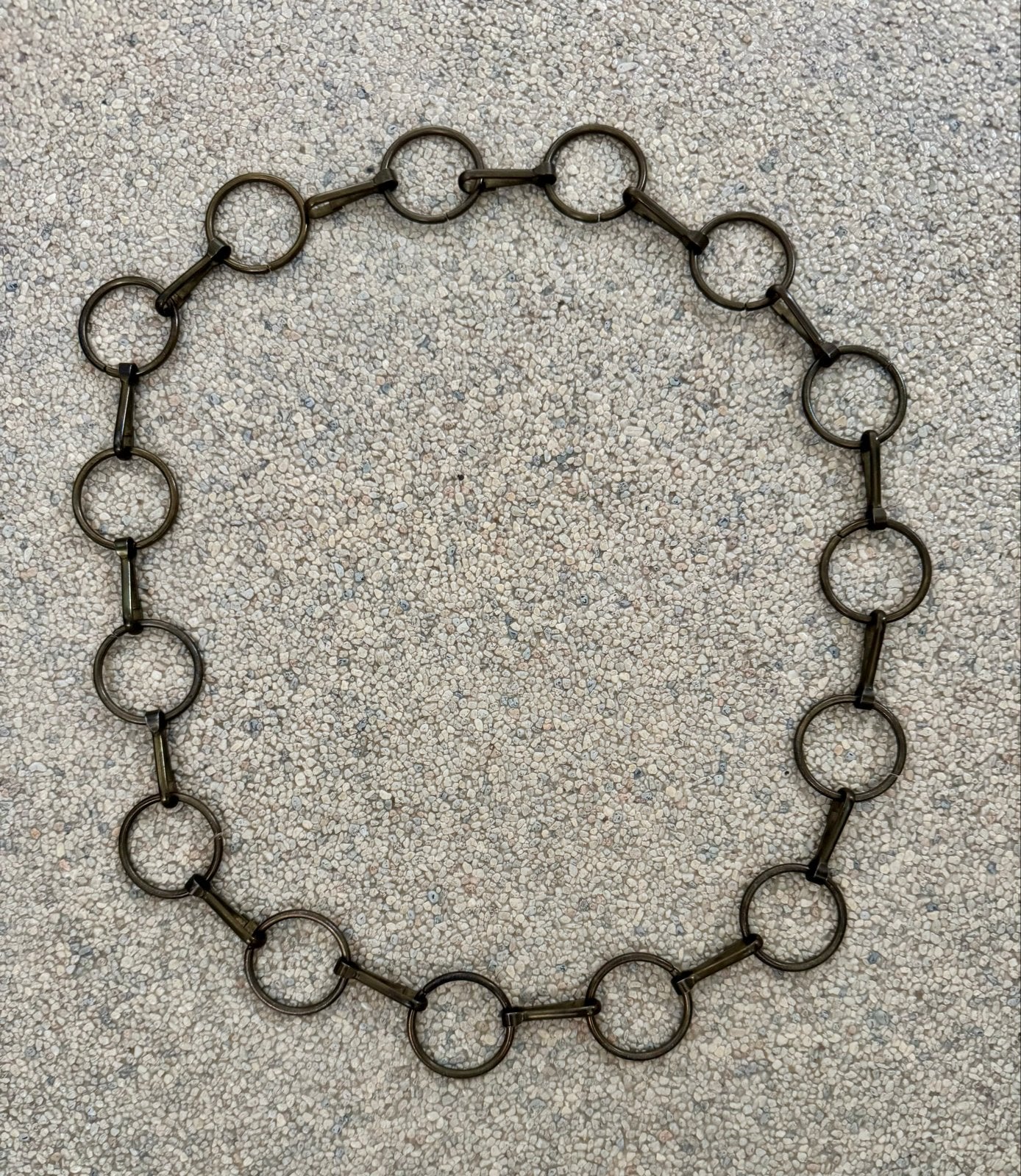 Retro vintage koperkleurige metalen ceintuur, jaren 60, Kleding | Dames, Overige kleuren, 90 tot 100 cm, Tailleriem, Ophalen of Verzenden