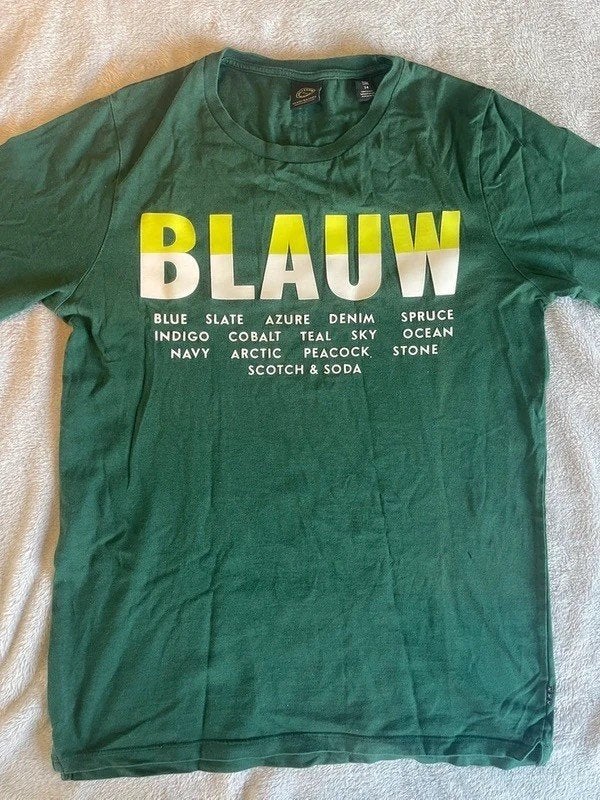 Scotch & Soda groen T-shirt maat 14/164, Ophalen of Verzenden, Zo goed als nieuw, Jongen, Shirt of Longsleeve