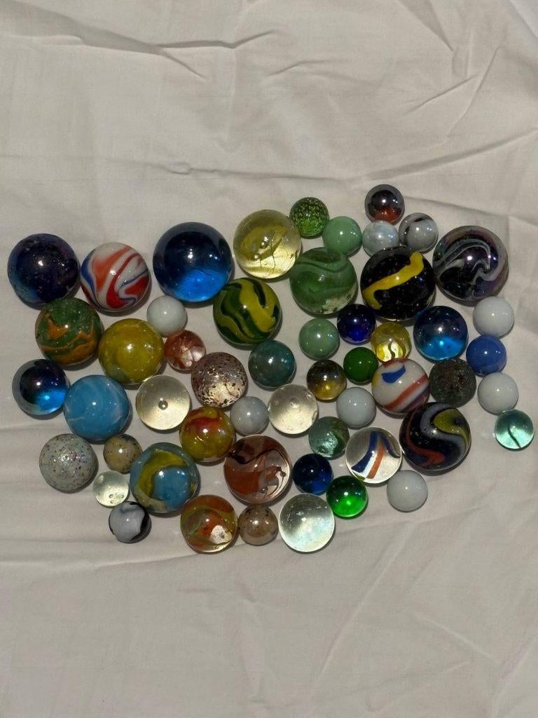 Large Vintage Glass Marbles - Lot of 2700g, Ophalen of Verzenden