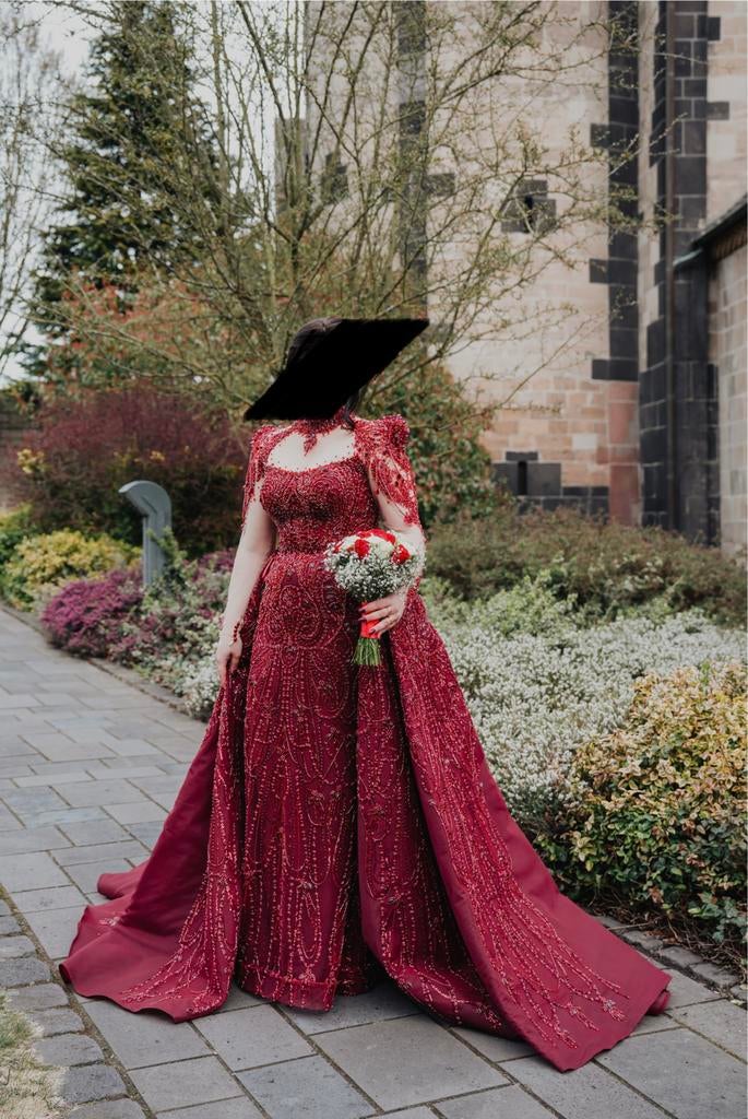 Verloofd jurk, Ophalen of Verzenden, Zo goed als nieuw, Rood, Trouwjurk