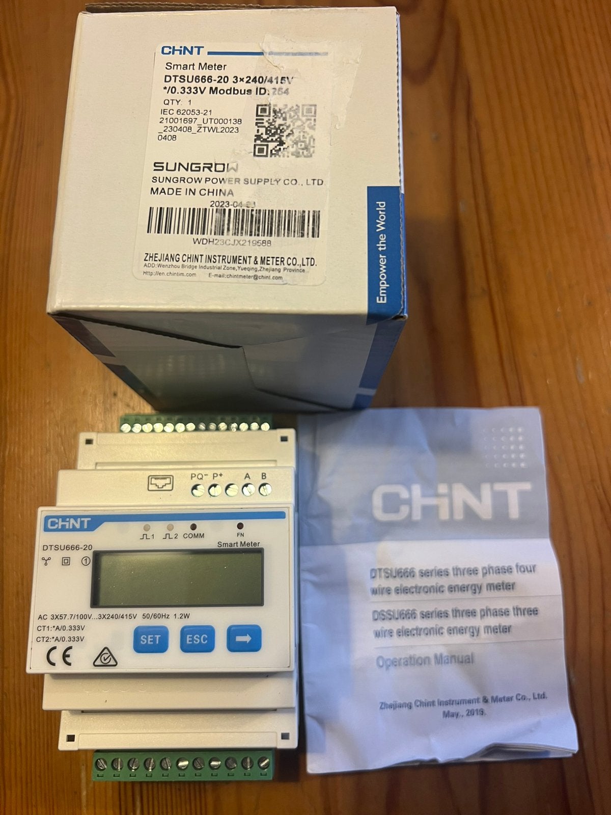 Chint DTSU666-20 CT Kwh meter, Ophalen of Verzenden, Zo goed als nieuw