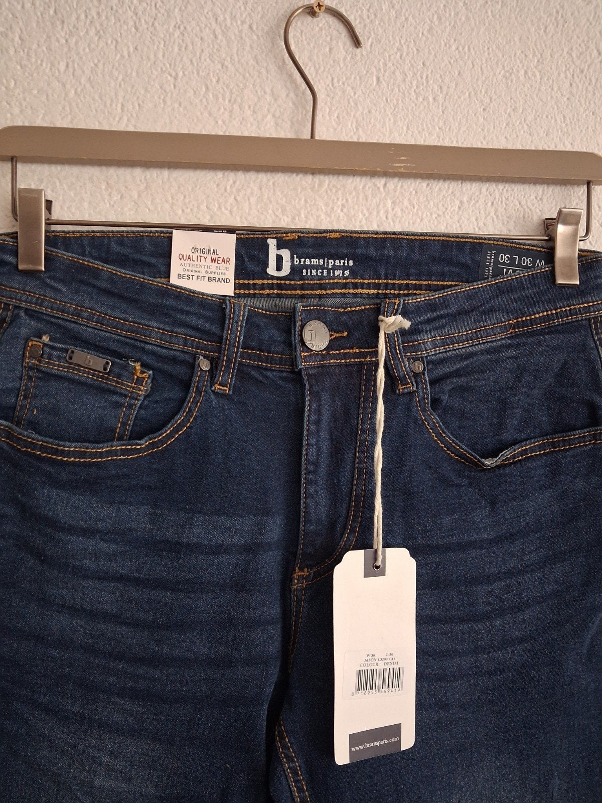 Brams Paris Jason Jeans W30 L30 - Nieuw met label, Brams Paris, Blauw, Nieuw, W32 (confectie 46) of kleiner