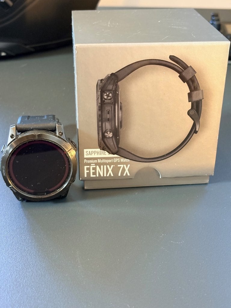 Garmin 7x saphire solar 51mm, Verzenden, Zwart, Garmin, Zo goed als nieuw