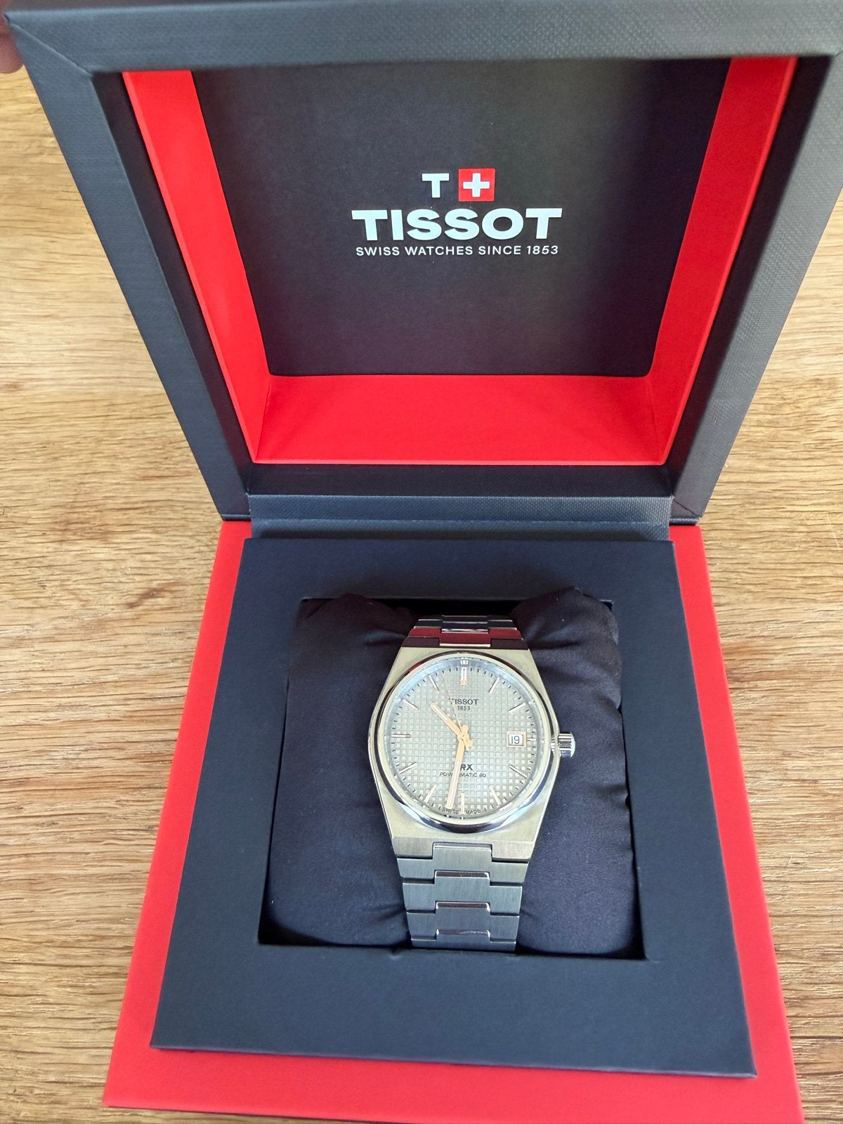 Tissot PRX 38mm titanium, Overige materialen, Polshorloge, Overige materialen, Zo goed als nieuw