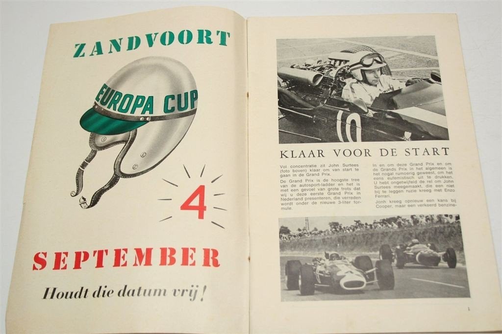 Grand Prix Zandvoort 1966 — Formule 1 Programma, Verzamelen, Ophalen of Verzenden, Gebruikt, Auto's