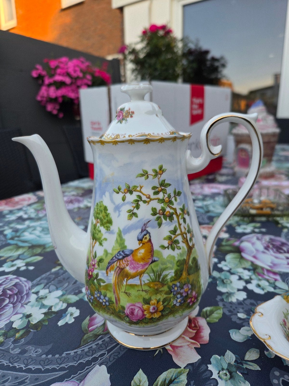 Uniek 16-delig Vintage Royal Albert "Chelsea Bird" Servies, Ophalen