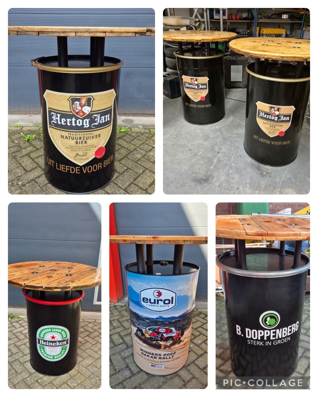 Statafel, mancave, biertafel,tuinmeubilair, terrastafel, Ophalen of Verzenden, Nieuw, Rond, Hout