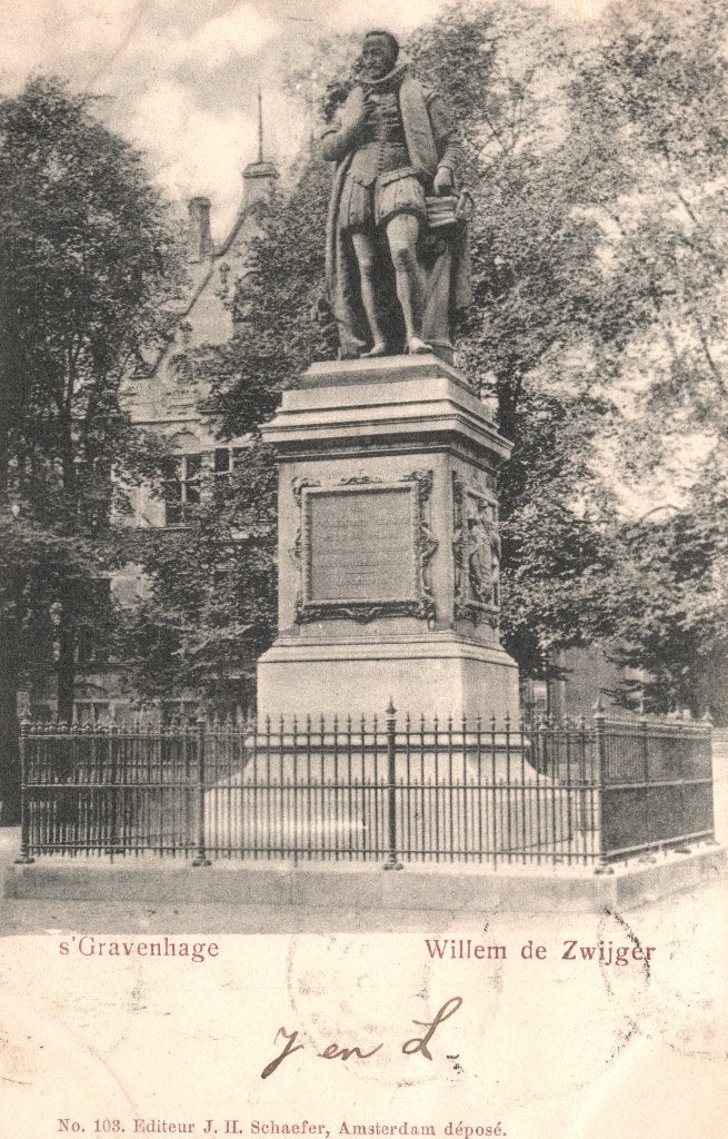 s Gravenhage - Willem de Zwijger (1903) 128435, Verzamelen, Ansichtkaarten | Nederland, Gelopen, Zuid-Holland, Voor 1920, Verzenden