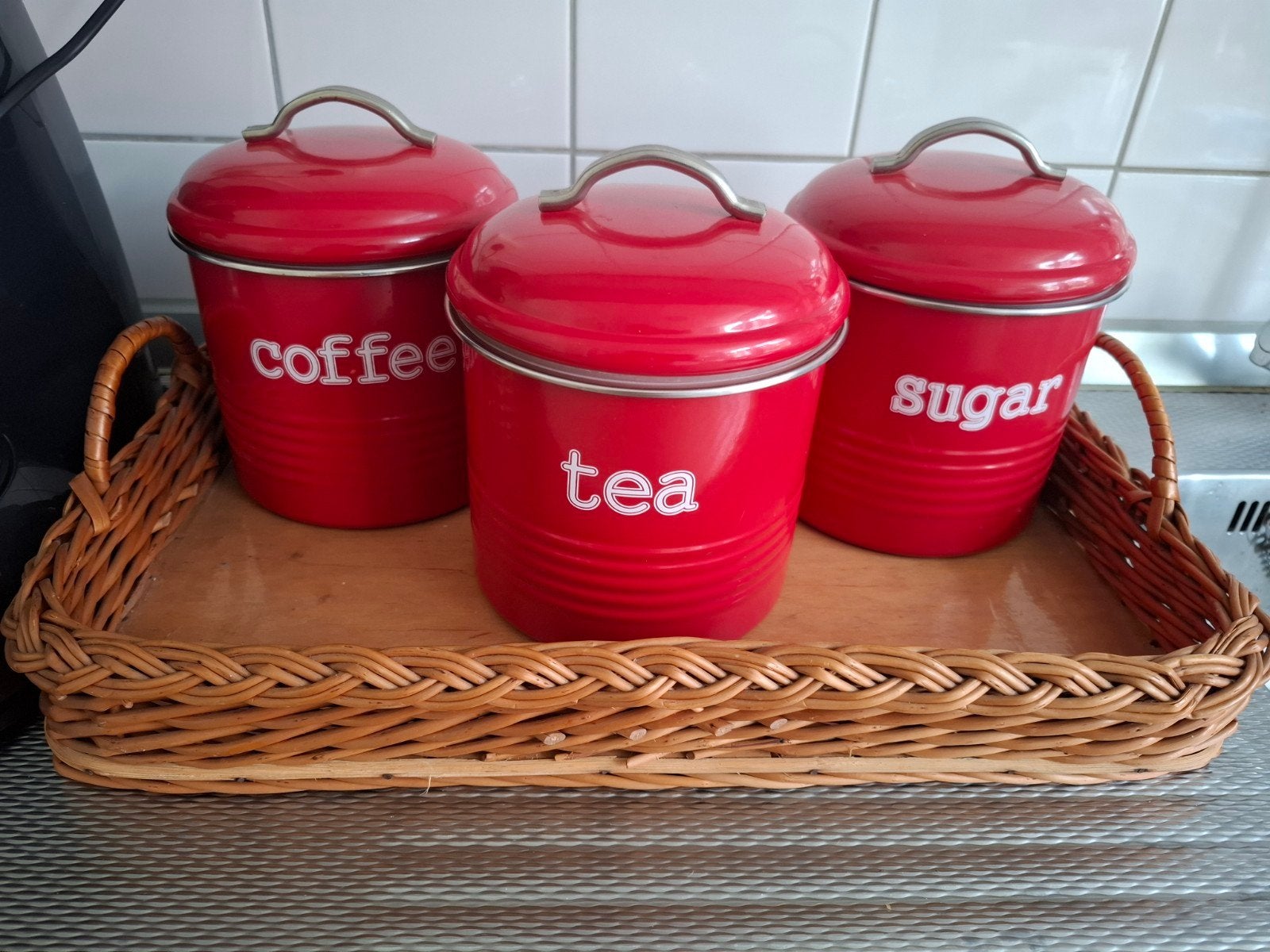 voorraad bussen, Ophalen, Zo goed als nieuw, Metaal, Rood