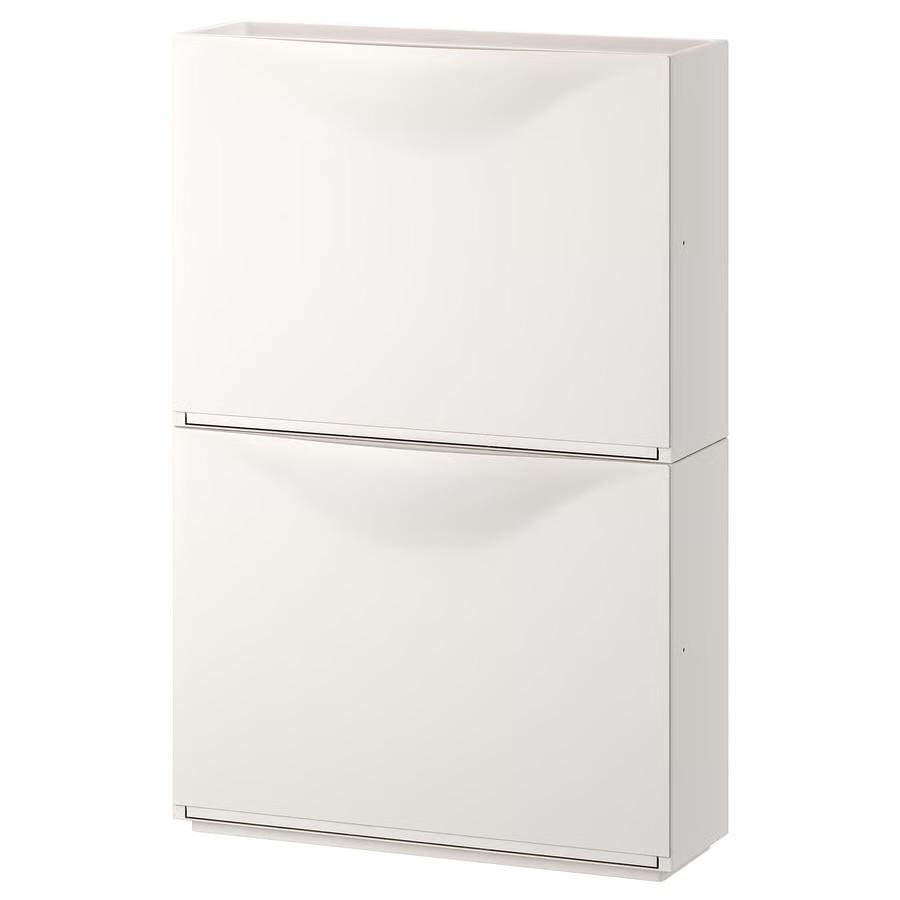 5x IKEA TRONES Schoenenkast/Opberger Wit - 52x18x39 cm, Ophalen, Gebruikt