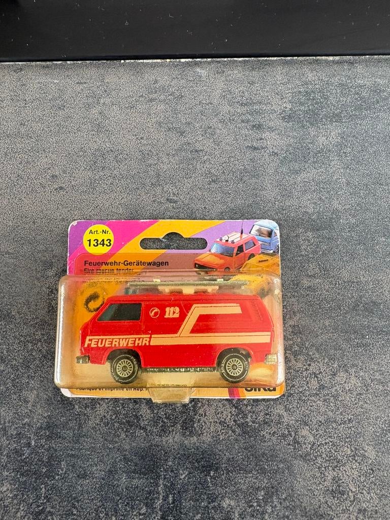 Siku VW Transporter Feuerwehr, Ophalen of Verzenden, Zo goed als nieuw, Auto, SIKU