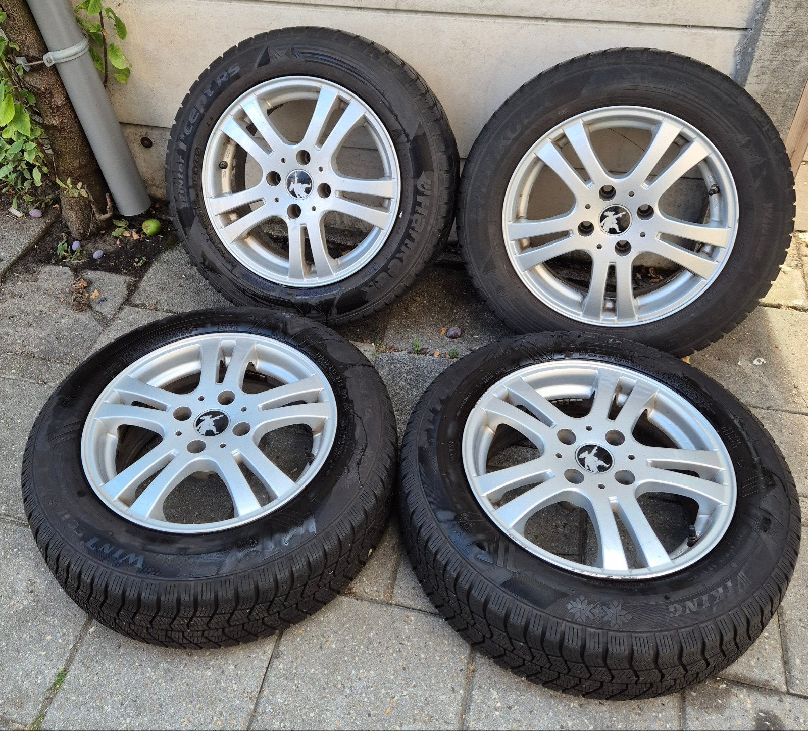 te koop setje velgen met zo goed als nieuwe banden, Ophalen, Gebruikt, 15 inch, Banden en Velgen