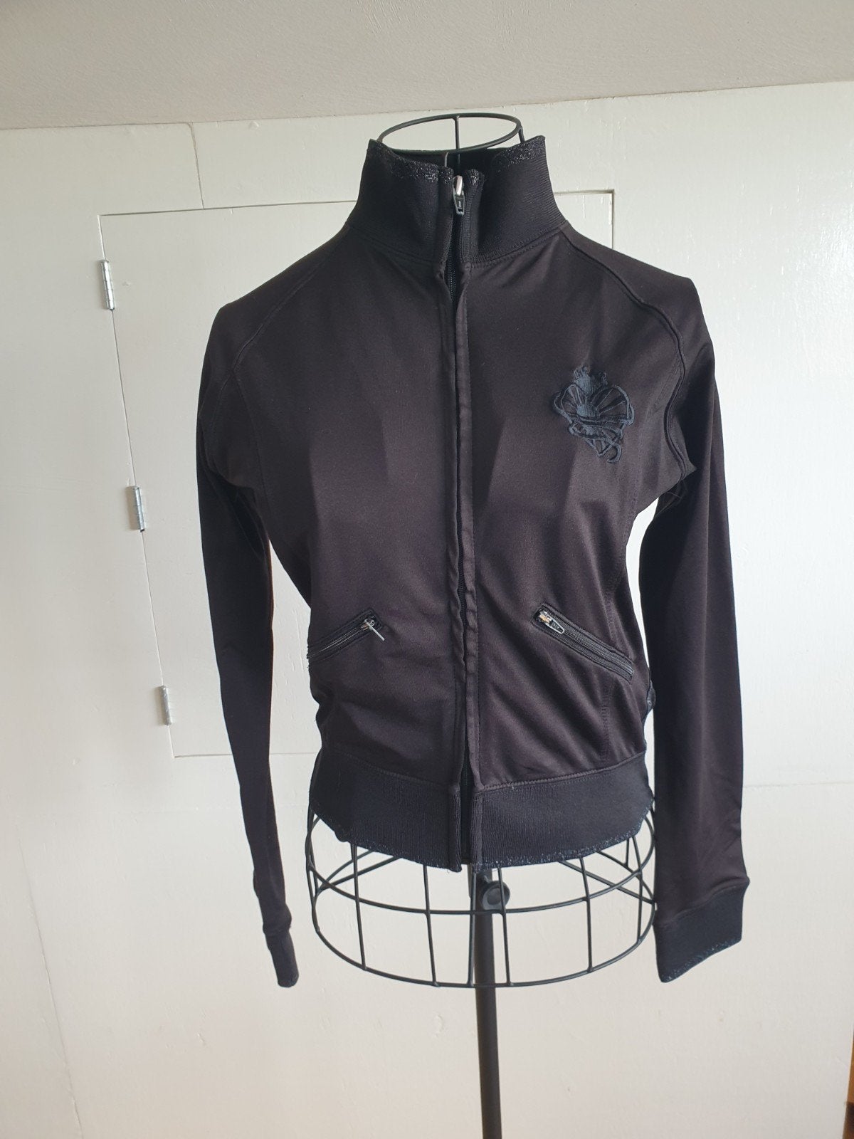 Vintage CoolCat Y2K Trackjacket/ Ritsjasje Zwart, Maat S,, Zwart, Ophalen of Verzenden, CoolCat, Maat 36 (S)