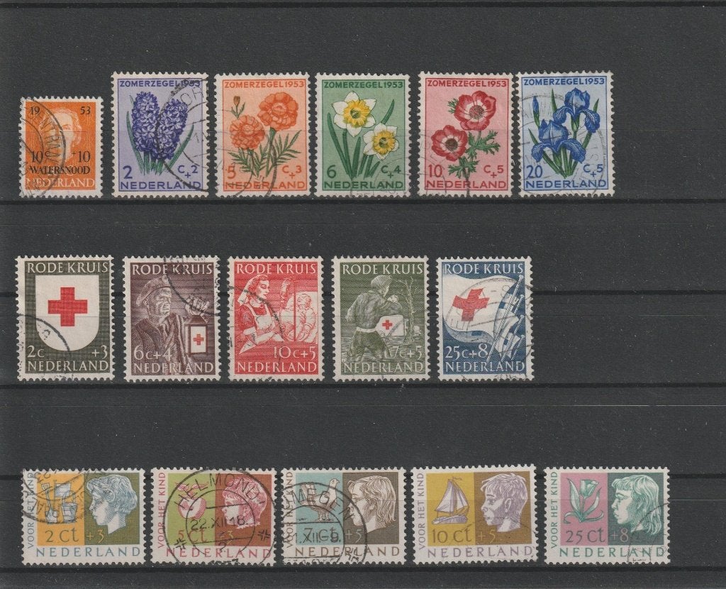 Nederland - jaargang 1953 gestempeld, compleet., Ophalen of Verzenden, Na 1940, Gestempeld