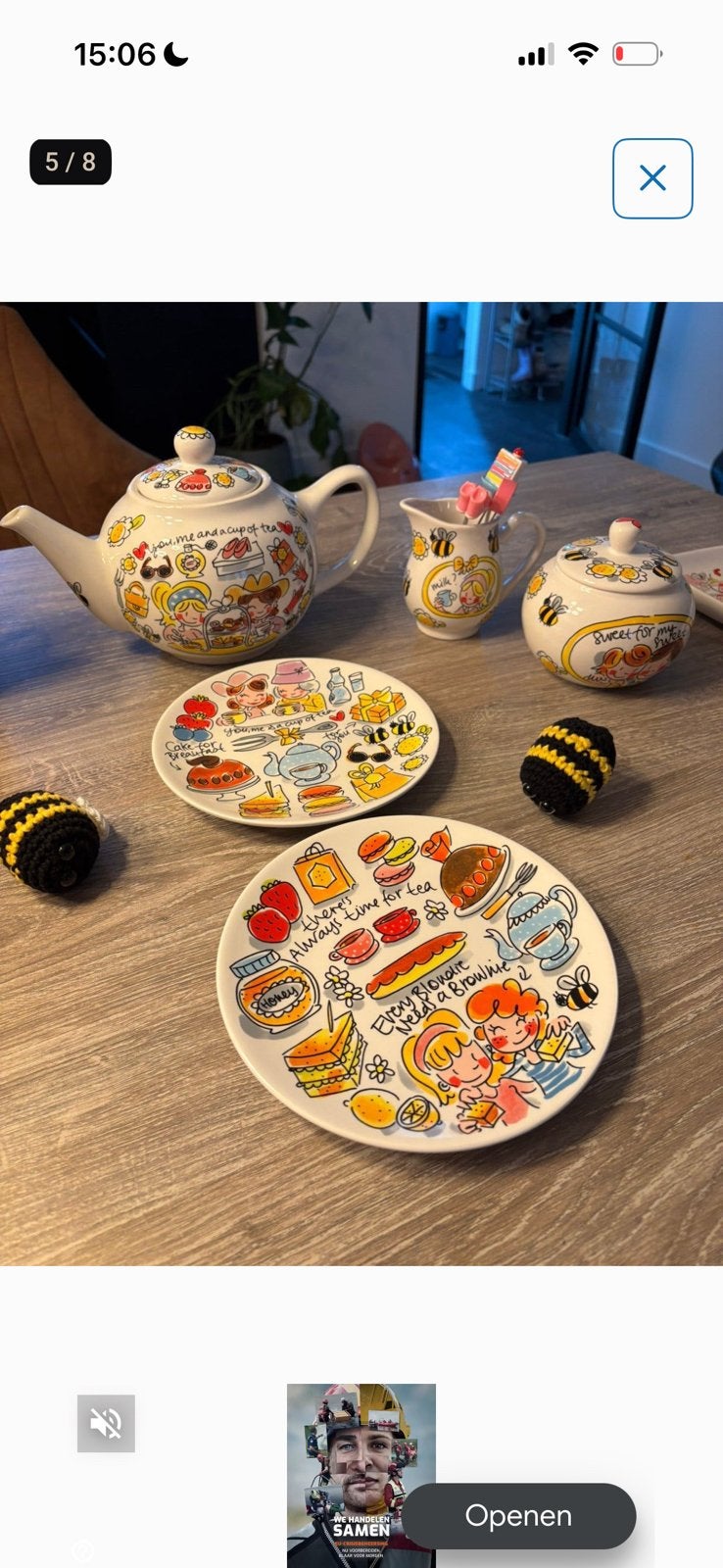 Blond amsterdam bijen servies, Ophalen, Zo goed als nieuw, Aardewerk
