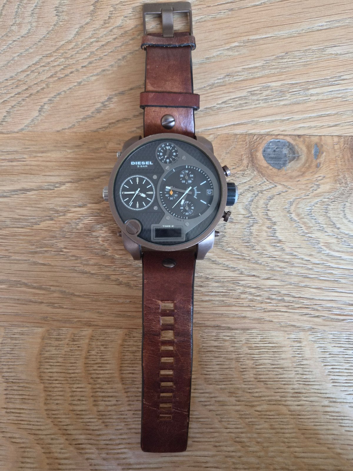 Diesel Only The Brave Horloge DZ-7246 - Batterijen leeg, Ophalen of Verzenden, Staal, Polshorloge, Overige merken