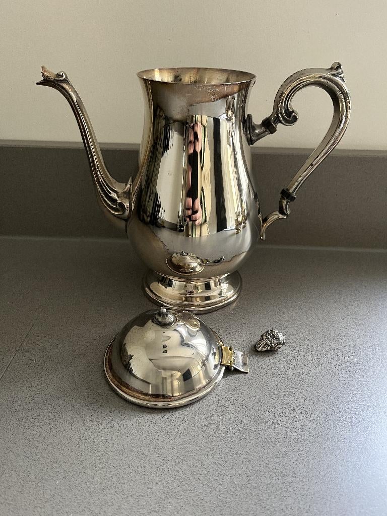 Klassieke koffiepot met roomstel, Overige materialen, Gebruikt, Overige typen, Ophalen of Verzenden