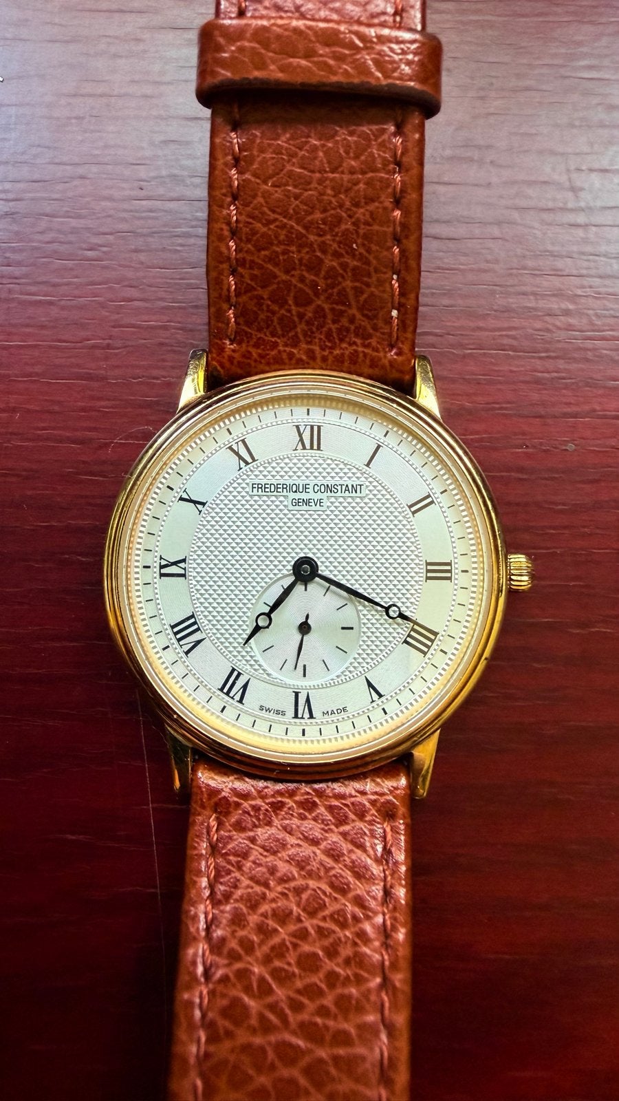 Frederique Constant Geneve Polshorloge - Klassiek Design, Overige merken, Leer, Polshorloge, Ophalen of Verzenden