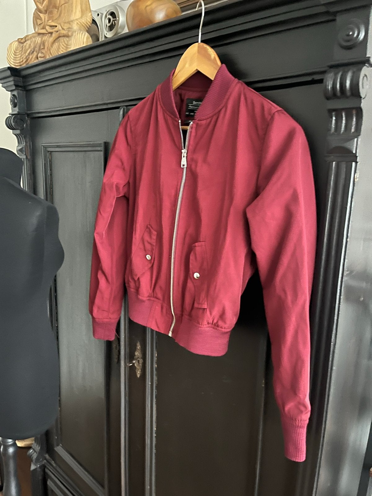 Bershka Premium Outerwear Bomberjack - Maat S, Verzenden, Gedragen, Maat 36 (S), Rood