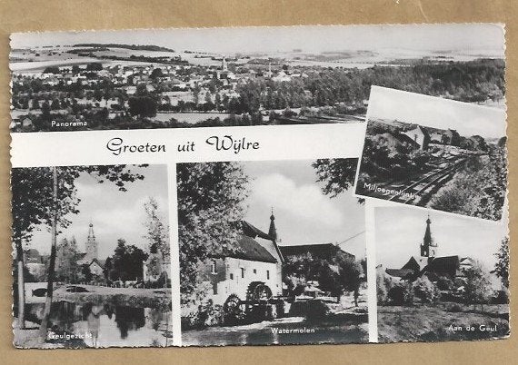 Oude ansichtkaart Groeten uit Wijlre (Limburg), Ophalen of Verzenden, 1940 tot 1960, Gelopen, Limburg