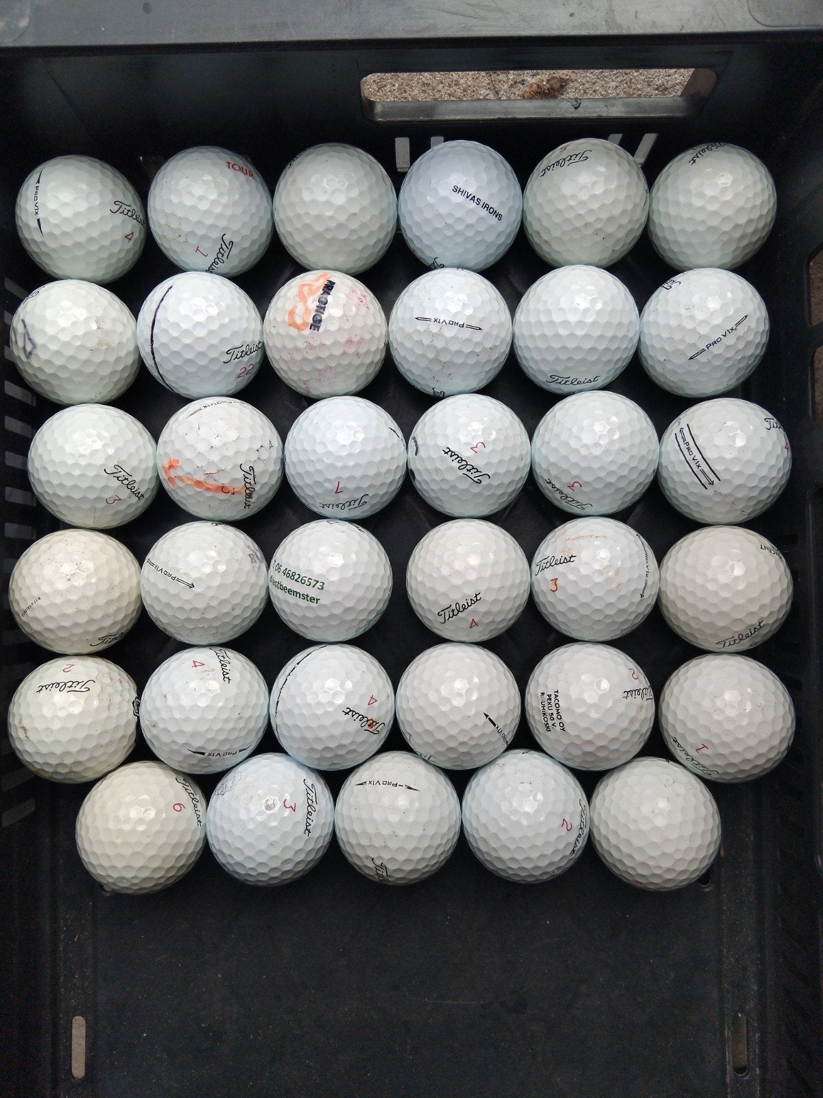 Golfballen Titleist ProV1x, Ophalen of Verzenden, Gebruikt, Bal(len)