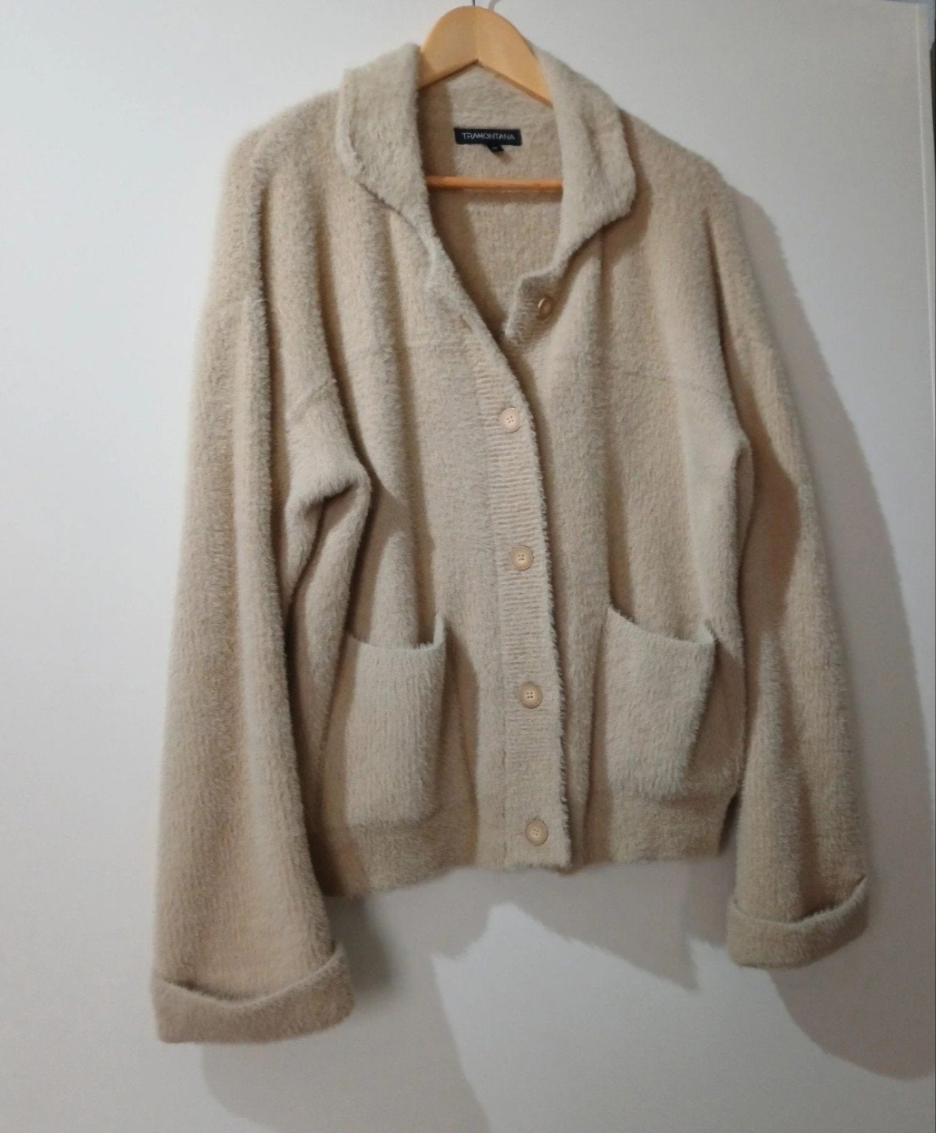 Tramontana oversized fluffy jas / vest - Maat M, Maat 38/40 (M), Tramontana, Beige, Ophalen of Verzenden