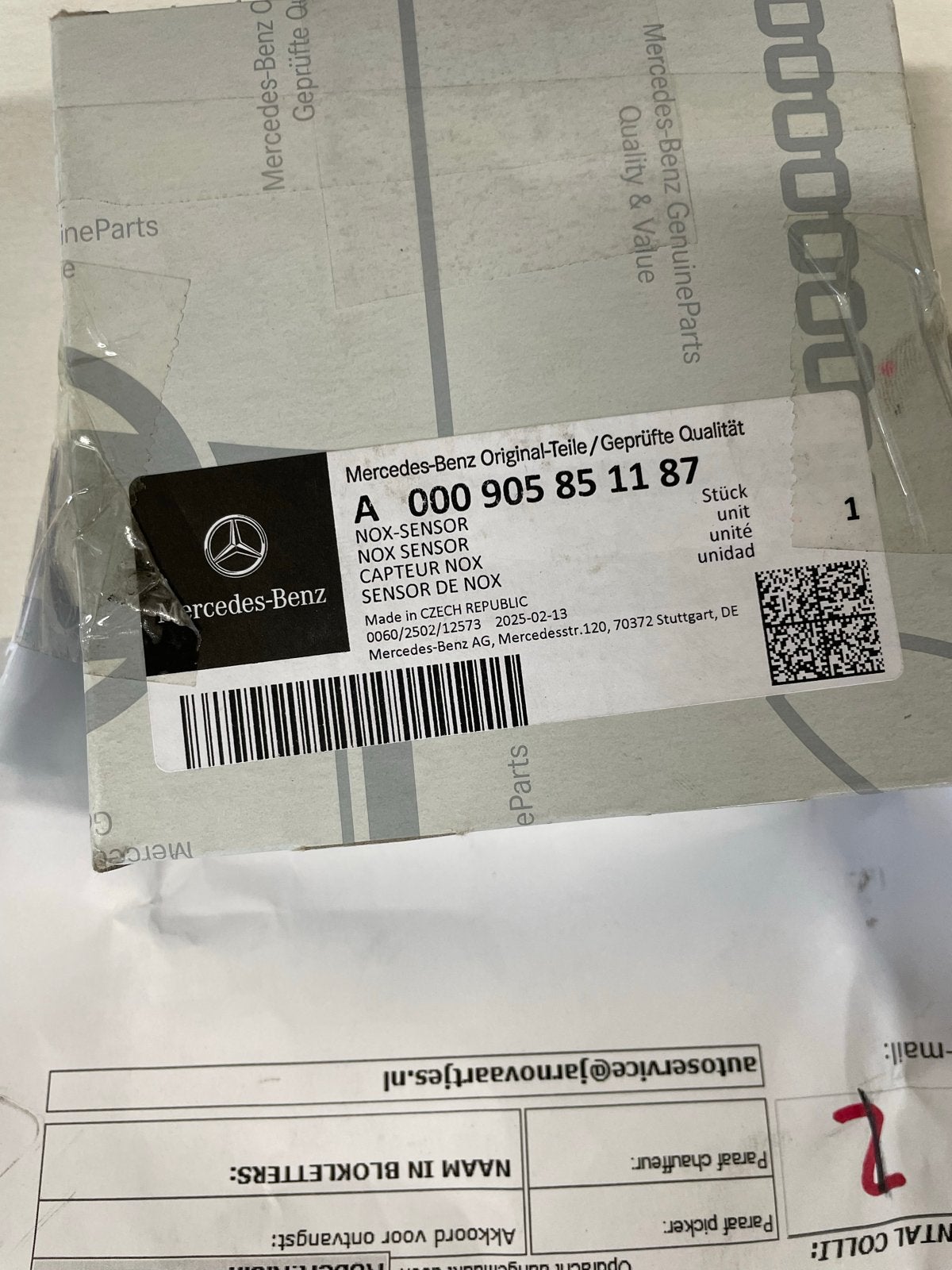 Mercedes-Benz NOx sensor A000905851187 - Origineel - Nieuw, Ophalen, Nieuw, Mercedes-Benz